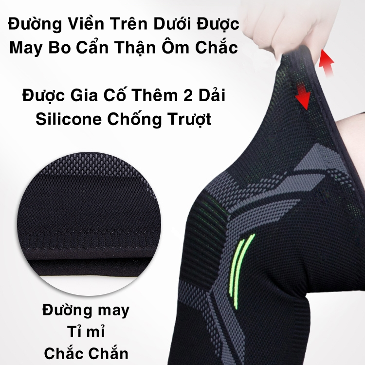 Bó Gối Thể Thao BG/15 Bảo Vệ Đầu Gối Chống Trượt Tránh Chấn Thương Khớp Chơi Bóng Rổ Đá Banh Bóng Chuyền Chạy Bộ