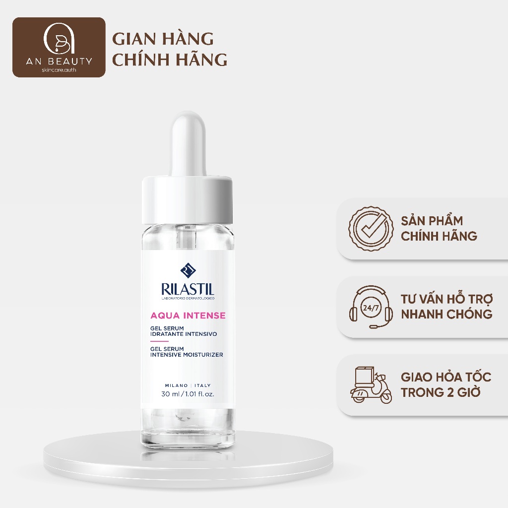 Serum Cấp Ẩm Đa Tầng RILASTIL Aqua Intense 72h Phục Hồi, Cấp Ẩm Sâu, Dành Cho Mọi Loại Da 30ml