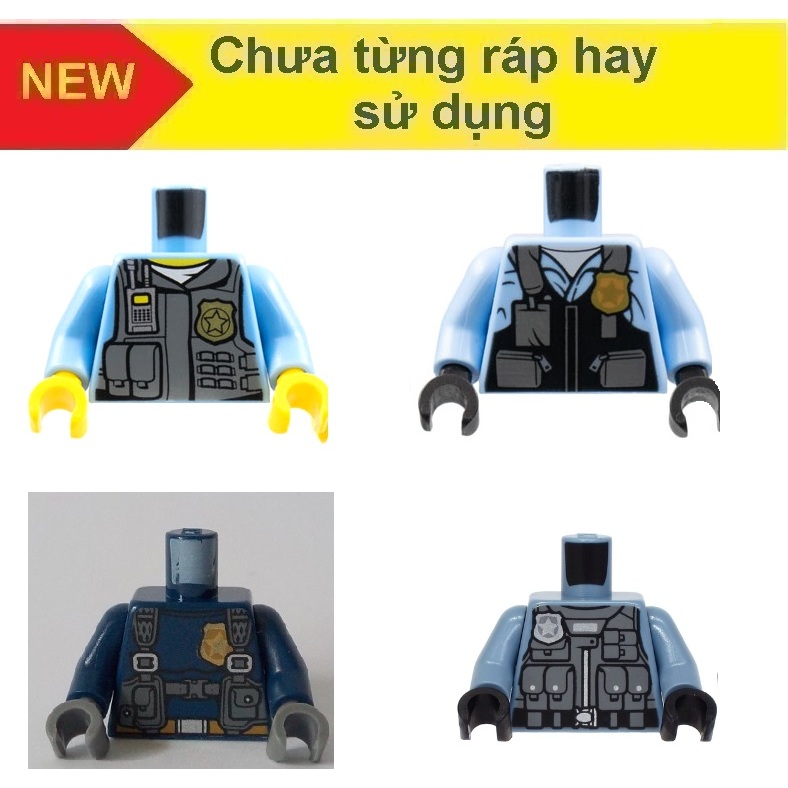 [Khách chọn mẫu] Đồ chơi xếp hình phụ kiện Lego Các loại Thân / Torso nhân vật cảnh sát / Police