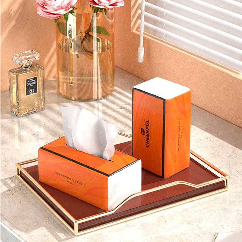 Giấy ăn cao cấp CHEERFUL nội địa Trung thùng 20 gói rút, khăn giấy siêu dai chất liệu bột gỗ nguyên sinh