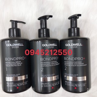 Bộ sản phẩm phục hồi tóc hư tổn bondpro+ goldwell 500ml _new