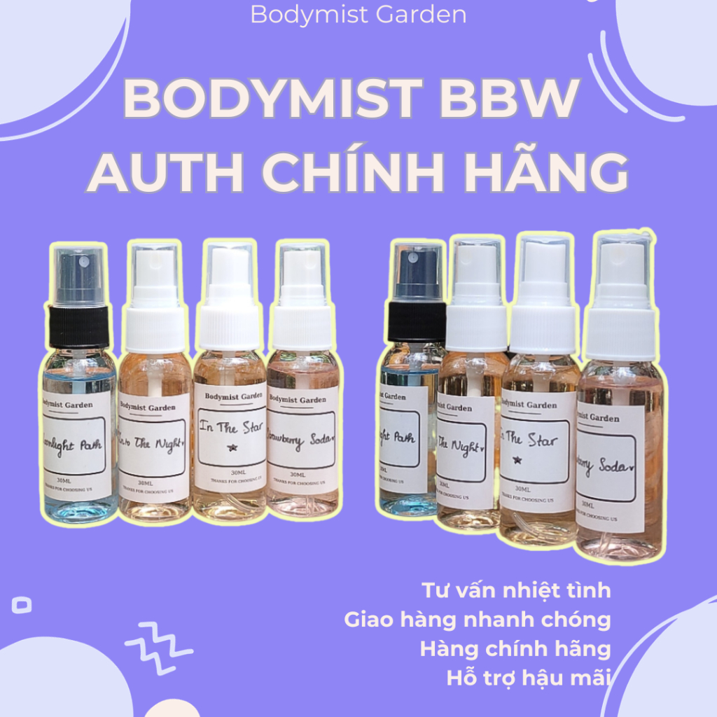 Xịt thơm Bodymist Bath & Body Work đa dạng mùi