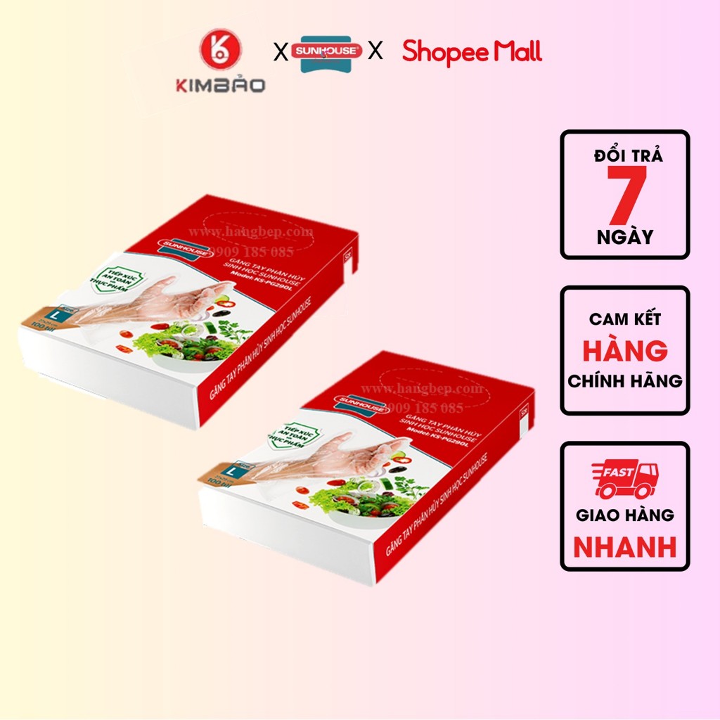 Găng tay thực phẩm phân hủy sinh học Sunhouse KS-PG290L