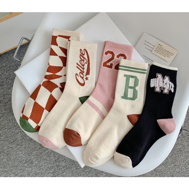 Vớ Tất chữ B, 22 cotton cổ cao nam nữ phong cách trẻ trung, năng động.