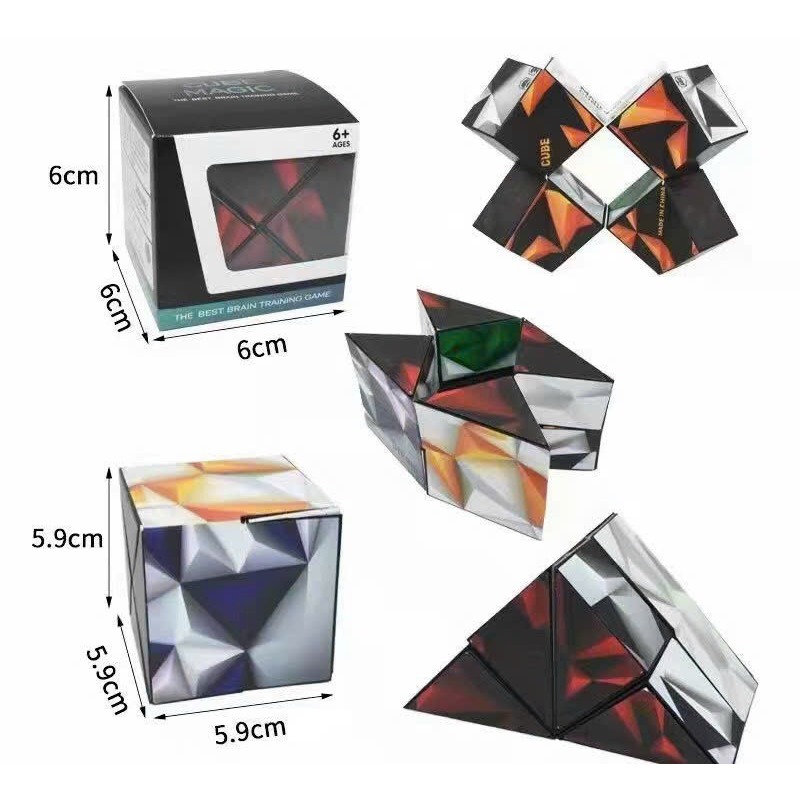 Rubik Magic Thay Đổi Hình Dạng Độc Đáo Cho Trẻ Em - Rubik magic 3D - người lớn hay trẻ con đều có thể chơi