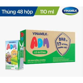 Thùng 48 hộp sữa dinh dưỡng adm gold có đường 110ml.