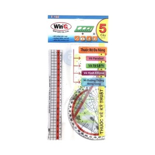 Bộ 5 Cây Thước Dẻo Trắng WinQ