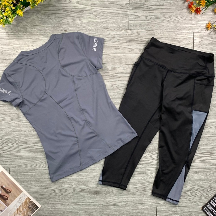 Sét Bộ Nữ Có túi Tập Thể Thao GYM - YOGA CHẤT THUN POLY CO GIÃN 4 CHIỀU HÀNG VIỆT NAM