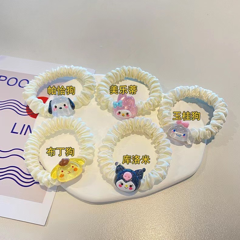 1 chiếc dây buộc tóc vải nhún nhân vật hoạt hình dễ thương