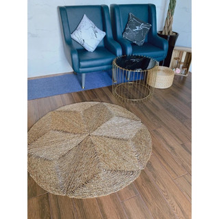 Thảm tròn cói lót sàn trang trí nhà cửa tròn trơn- hoa văn (1m-1.2m-1.5 m)