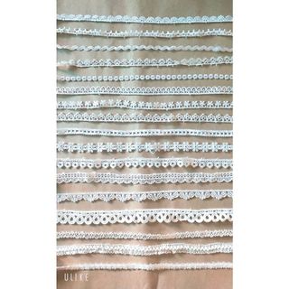 Ren chỉ cotton trắng trang trí size 0.5cm,, 1cm,1.5cm