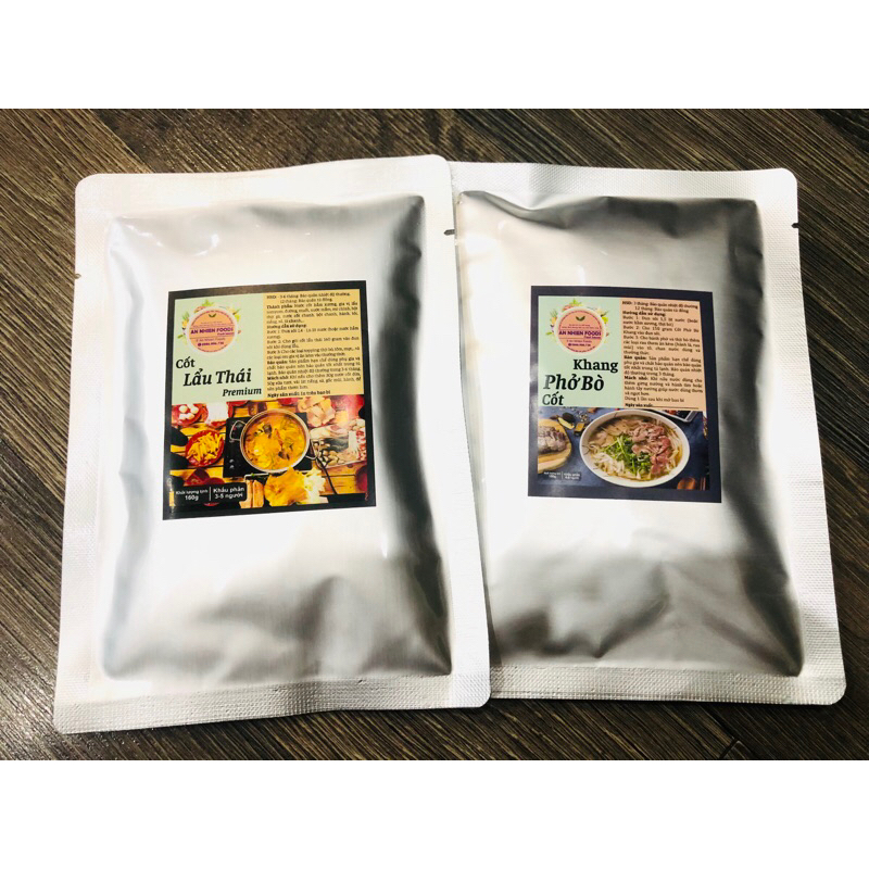 Combo 1 cốt phở bò 150g và 1 cốt lẩu thái 160g