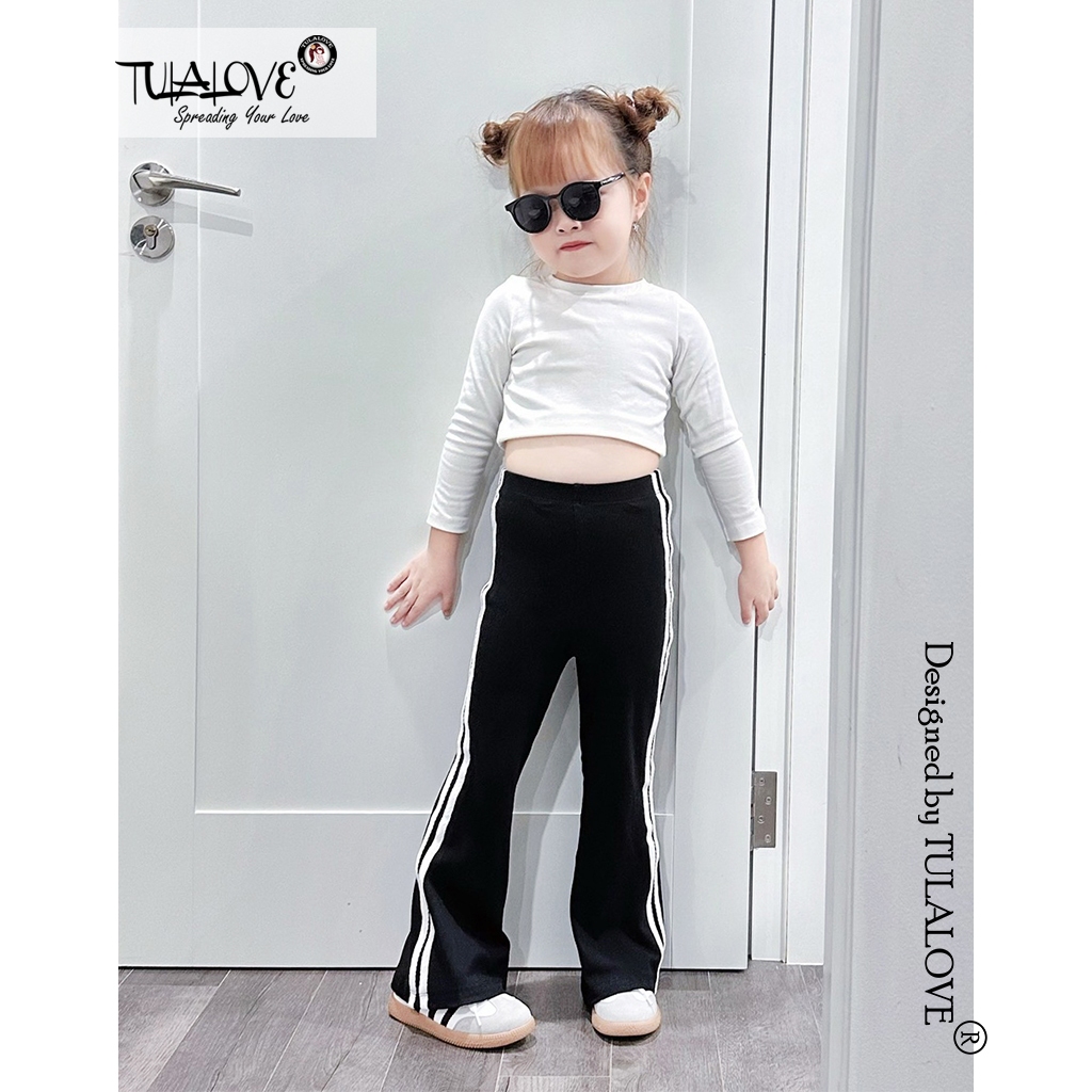 Áo Croptop Dài Tay Cho Bé Gái Màu Xinh Xắn áo croptop Tulalove
