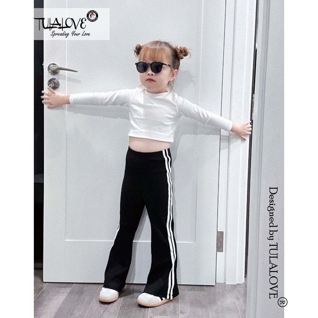 Áo Croptop Dài Tay Cho Bé Gái Màu Xinh Xắn áo croptop Tulalove