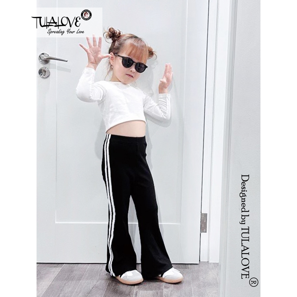 Áo Croptop Dài Tay Cho Bé Gái Màu Xinh Xắn áo croptop Tulalove