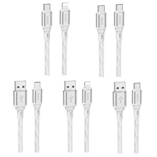 Cáp sạc nhanh hoco x98 cổng ln / typec / microusb / typec to ln 20w / typec to typec 60w dài 1m