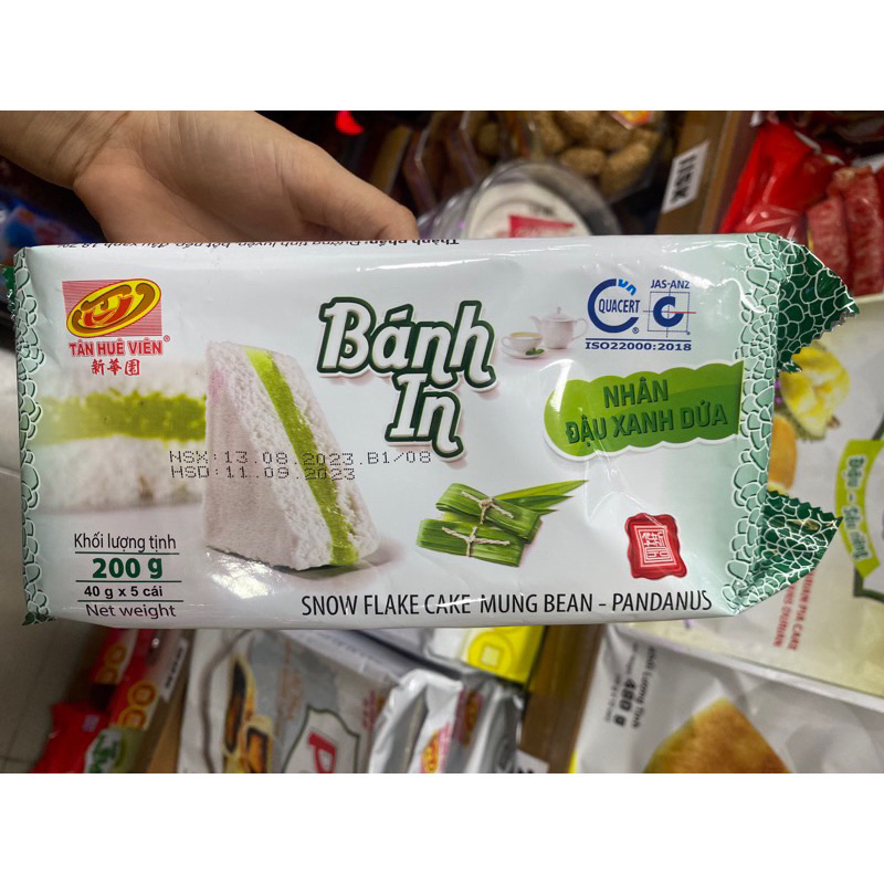 Bánh in nhân đậu sầu riêng tân huê viên -400g-10 miếng