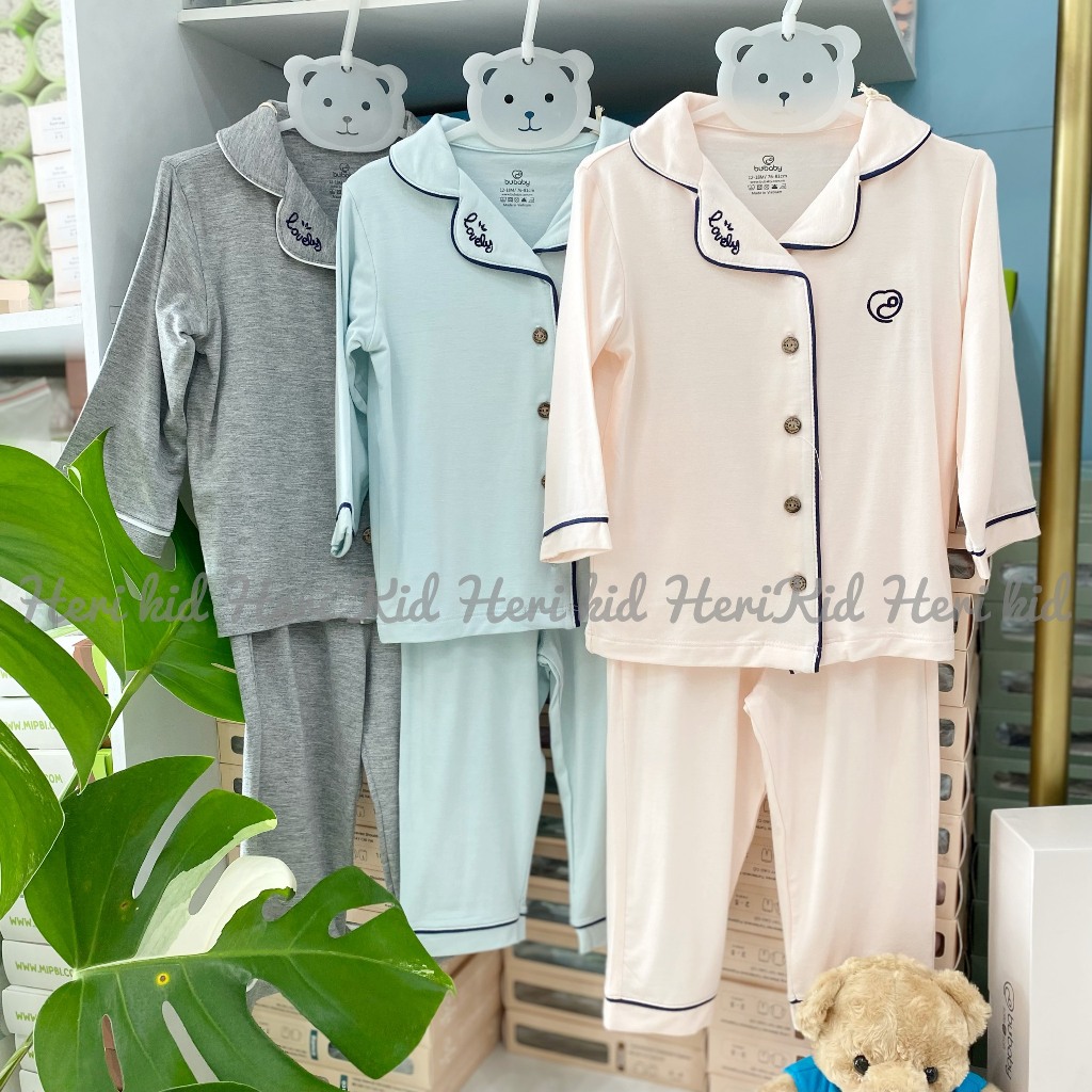 Bộ dài tay Pijamas Bambus Mella Bu cho bé 10kg đến 20kg