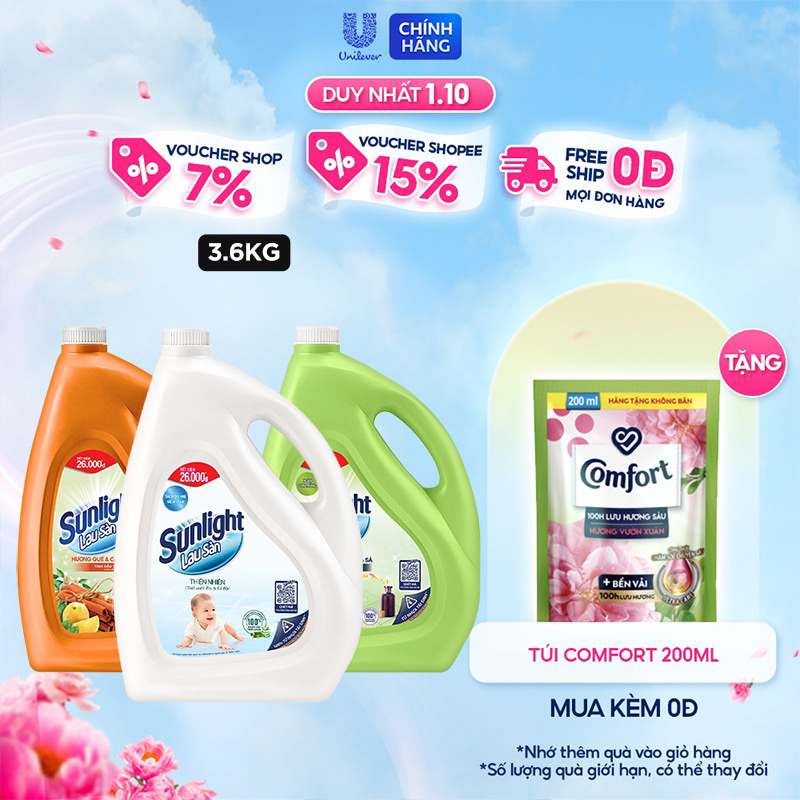 Nước lau sàn Sunlight 3,6kg