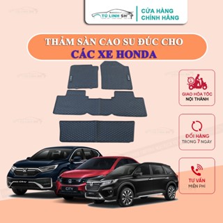 Thảm lót sàn Honda City, CRV, BRV bằng cao su đúc cao cấp, không mùi, chuẩn form, dễ lau chùi.