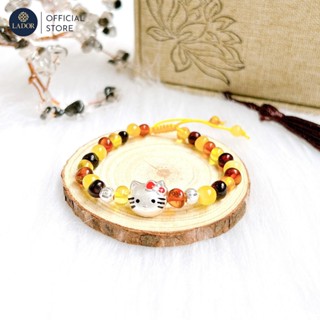  Vòng tay hổ phách cho bé sơ sinh mix con giáp Rồng handmade Lador Jewelry 