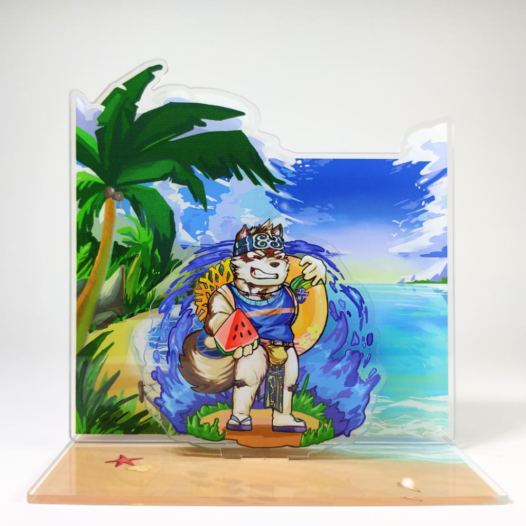 Mô Hình Standee Furry KAMUI Concept Summer 3 mảnh nhựa mica