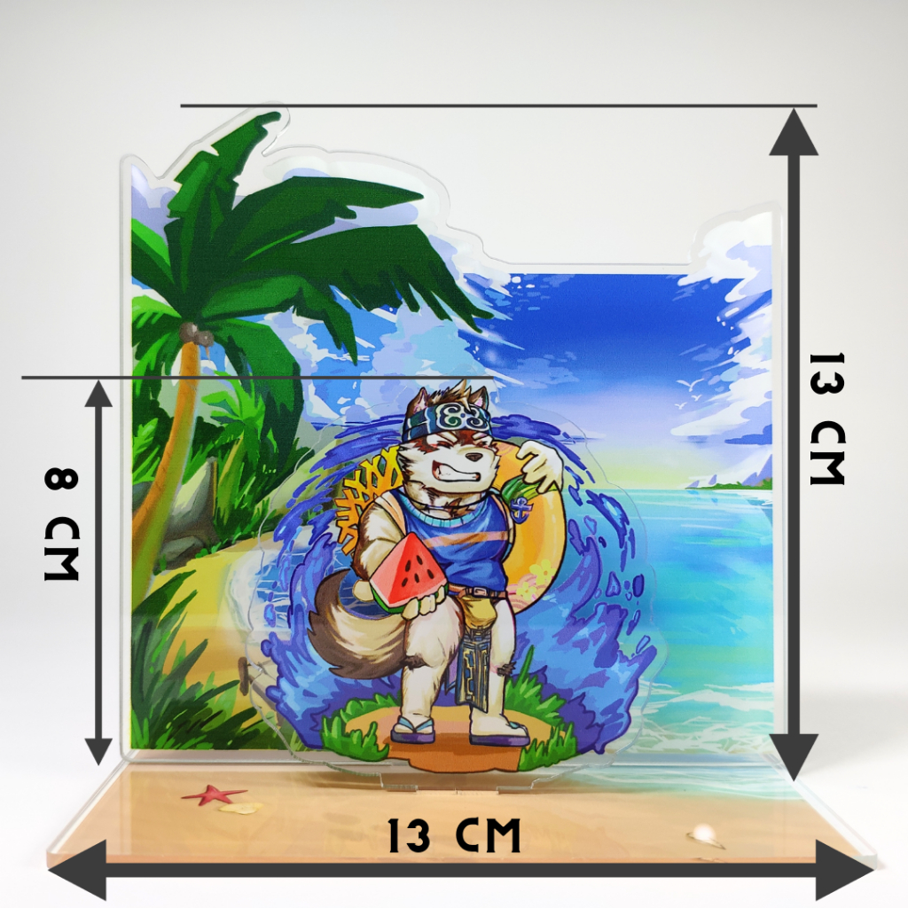 Mô Hình Standee Furry KAMUI Concept Summer 3 mảnh nhựa mica 5