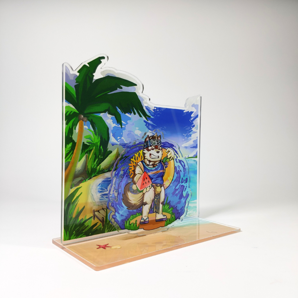 Mô Hình Standee Furry KAMUI Concept Summer 3 mảnh nhựa mica 2