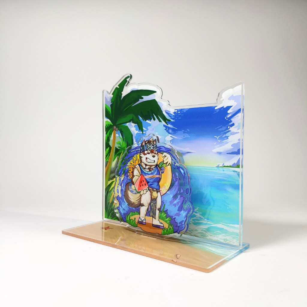 Mô Hình Standee Furry KAMUI Concept Summer 3 mảnh nhựa mica 3
