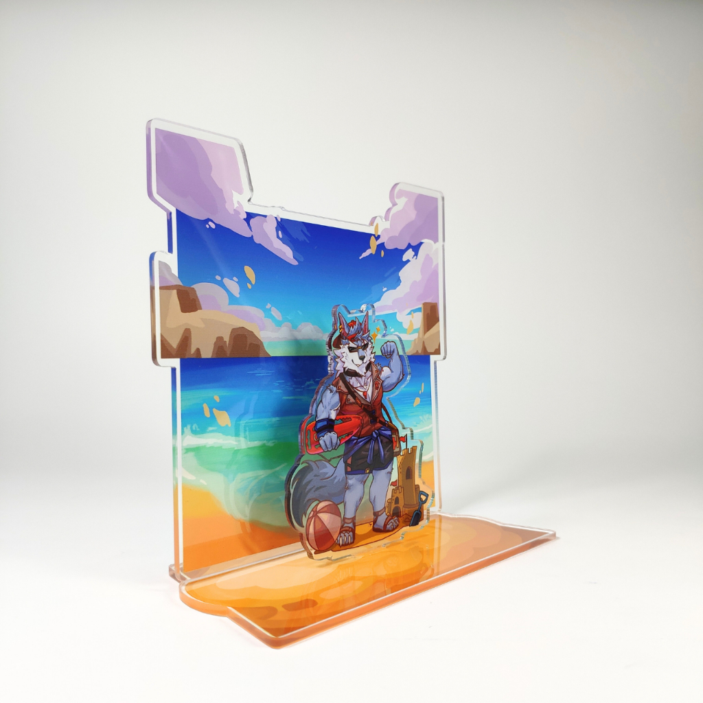 Mô Hình Standee Furry FREDDY Concept Summer 3 mảnh nhựa mica 2
