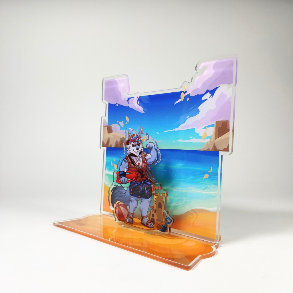 Mô Hình Standee Furry FREDDY Concept Summer 3 mảnh nhựa mica 3