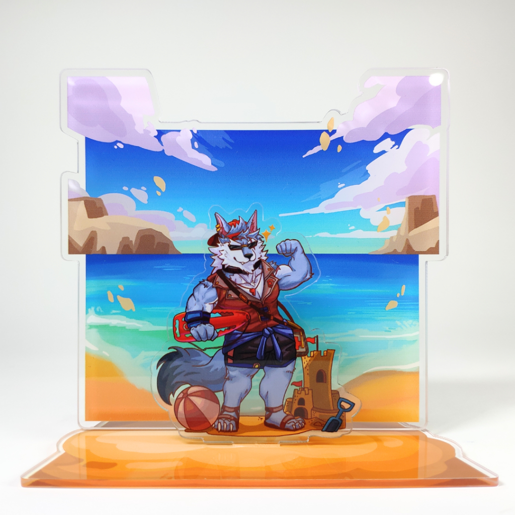 Mô Hình Standee Furry FREDDY Concept Summer 3 mảnh nhựa mica