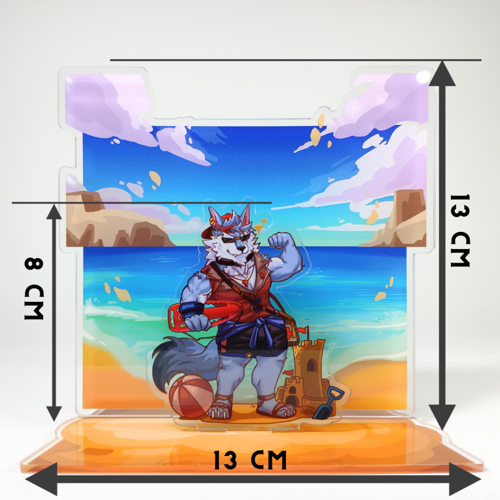 Mô Hình Standee Furry FREDDY Concept Summer 3 mảnh nhựa mica 5