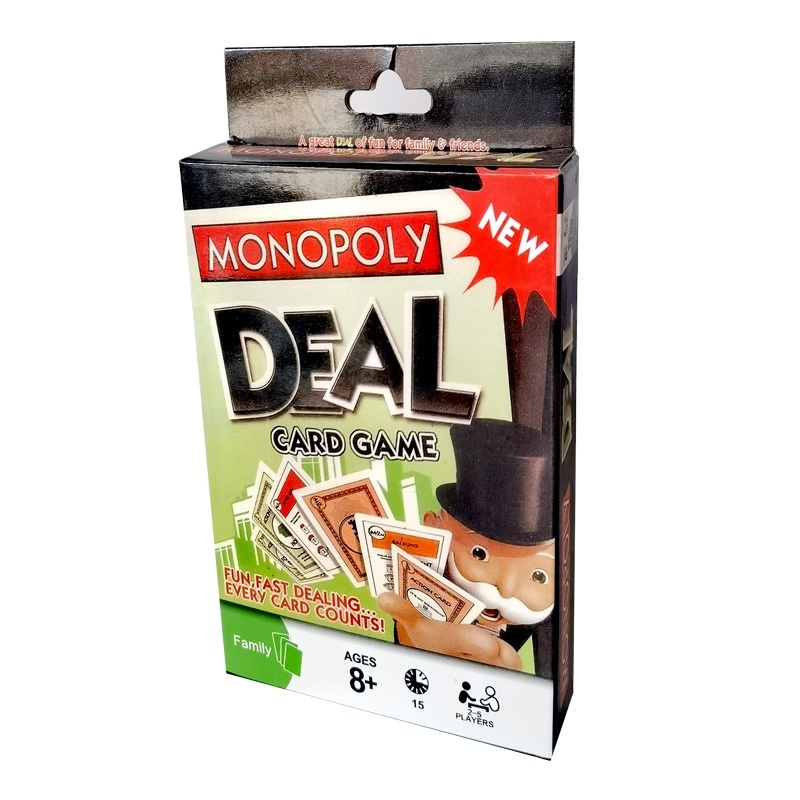 Trò chơi thẻ bài Monopoly Deal, cờ tỷ phú phiên bản nhỏ gọn dành cho gia đình và bạn bè