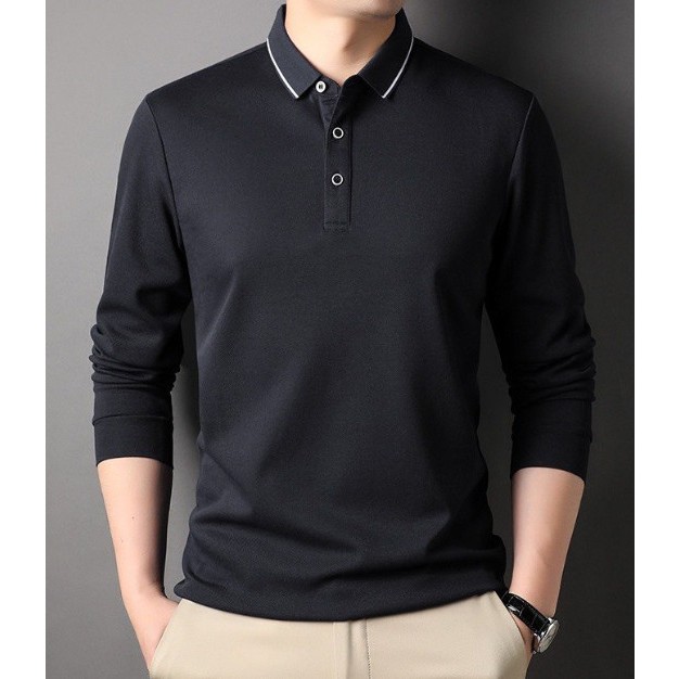 Áo POLO dài tay nam,áo thu đông nam chất liệu tốt, dáng thể thao, siêu co giãn