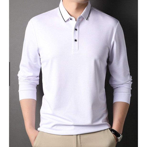 Áo POLO dài tay nam,áo thu đông nam chất liệu tốt, dáng thể thao, siêu co giãn