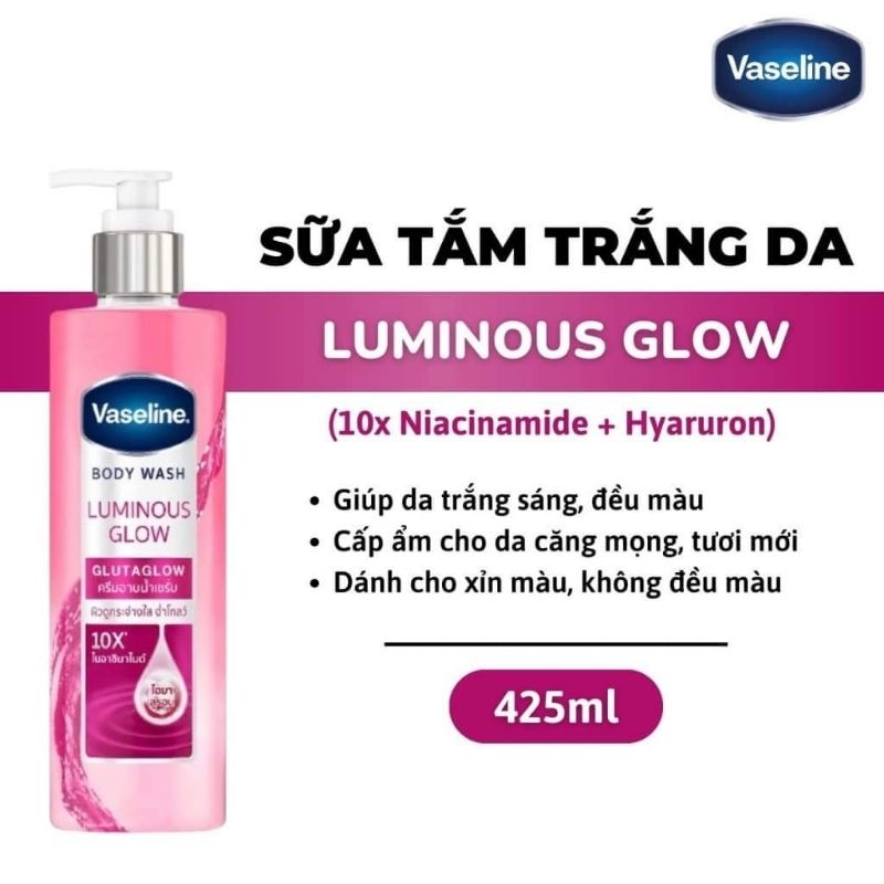 Sữa tắm Vaseline Gluta Glow 10x Body Wash Thái Lan