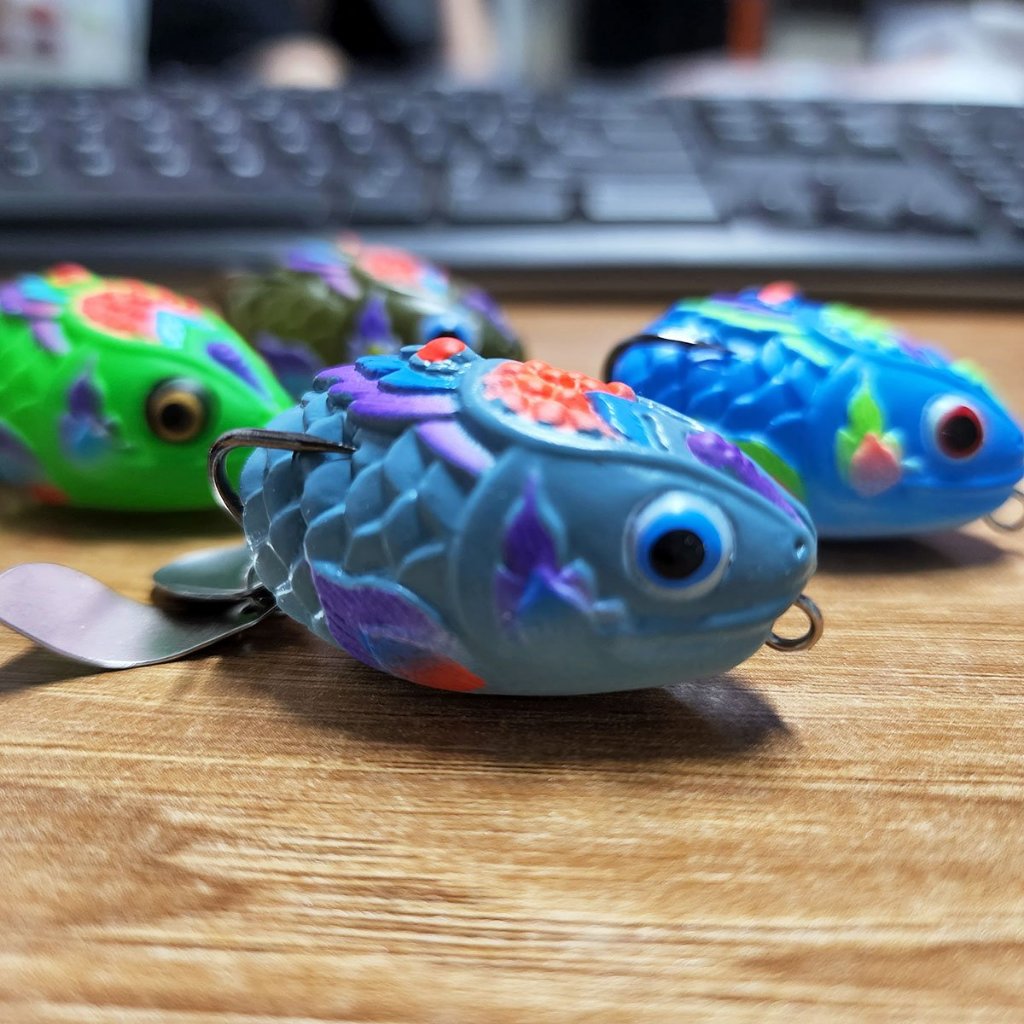 Nhái hơi câu lure mồi ếch giả N dài 4,2cm nặng 8,3g màu sắc thu hút cá