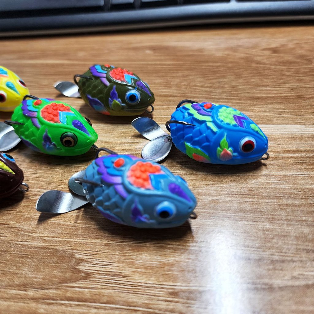 Nhái hơi câu lure mồi ếch giả N dài 4,2cm nặng 8,3g màu sắc thu hút cá
