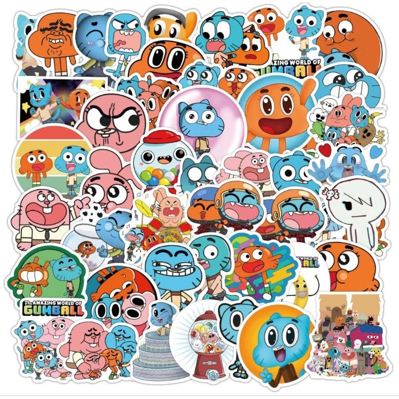 Nhãn Dán Chống Nước Sticker The Amazing World Of Gumball Thế Giới Kì Diệu Của Gumball Dán Mũ Bảo Hiể
