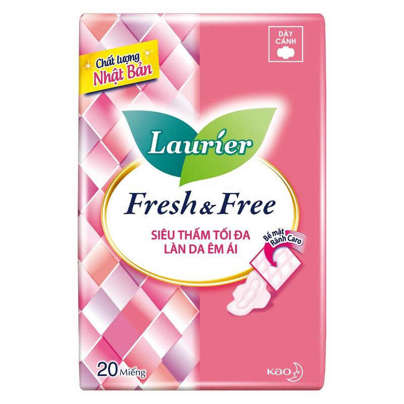 Băng vệ sinh Laurier Fresh&Free nhập khẩu Thái Lan