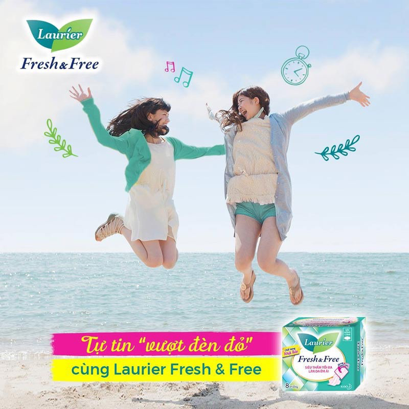 Băng vệ sinh Laurier Fresh&Free nhập khẩu Thái Lan