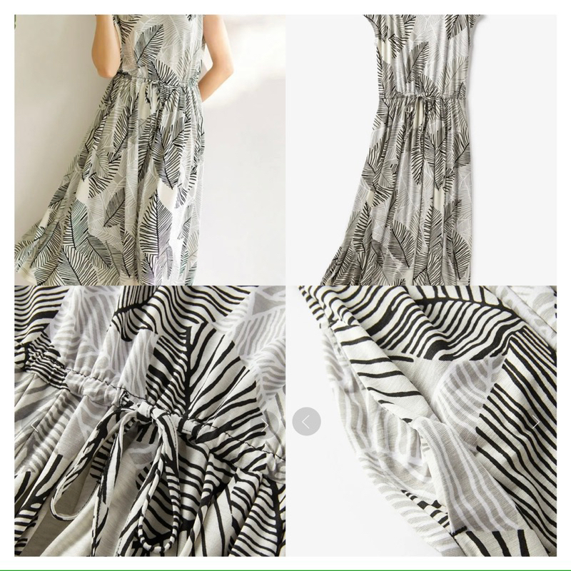 Đầm thun ladong thắt eo  - Thanh lý vnxk