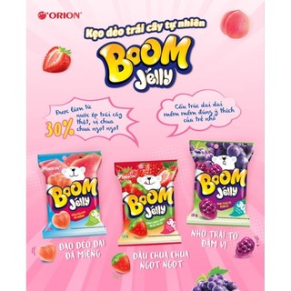 Dây 10 bịch kẹo dẻo trái cây boom jelly