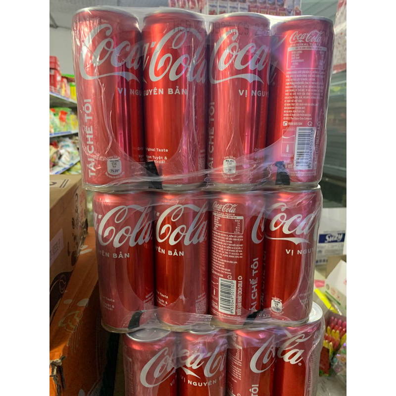 Lốc 6 lon coca-cola vị nguyên bản lon 320ml