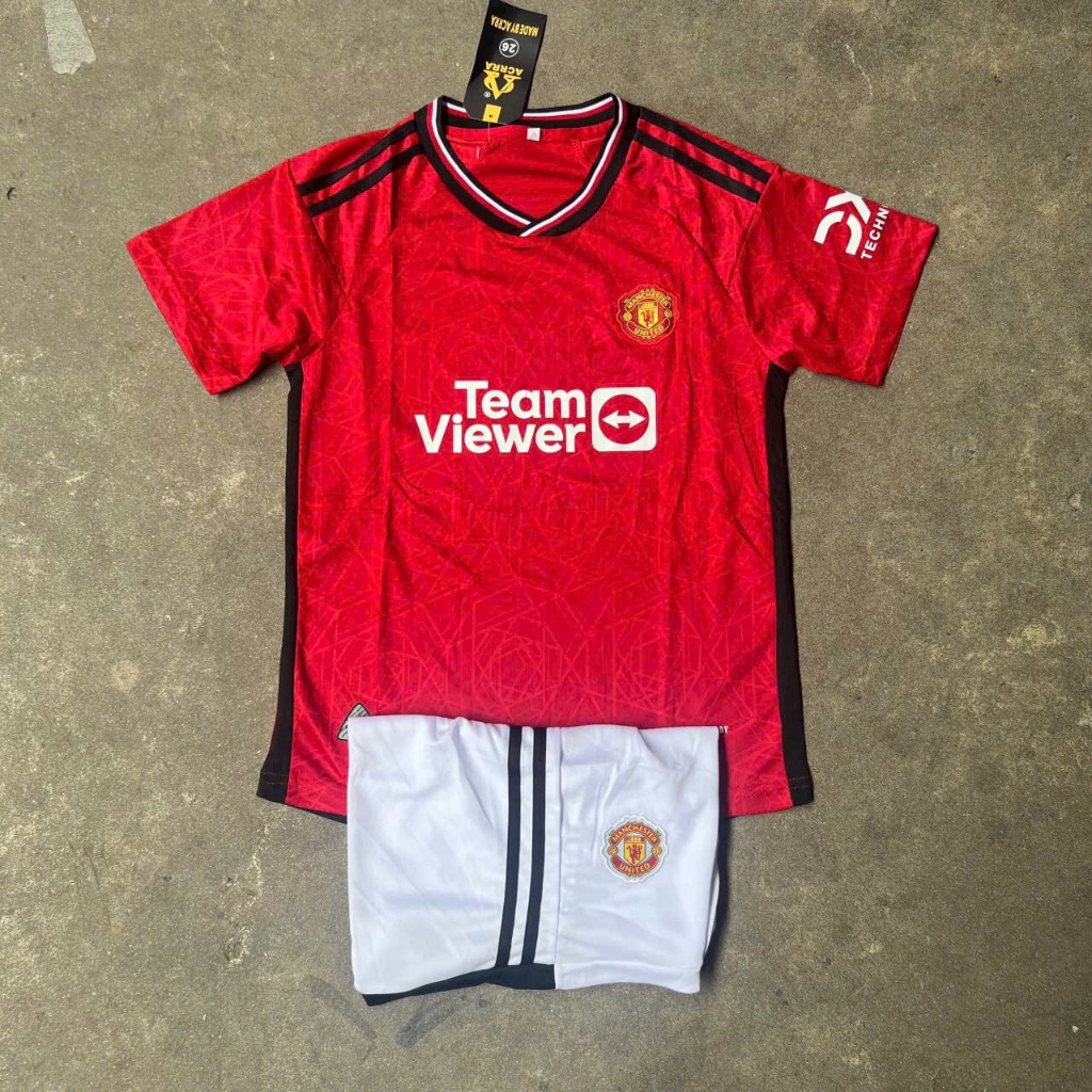 Bộ quần áo thể thao bóng đá trẻ em MU cho bé trai, bé gái - áo đá banh - thoáng khí