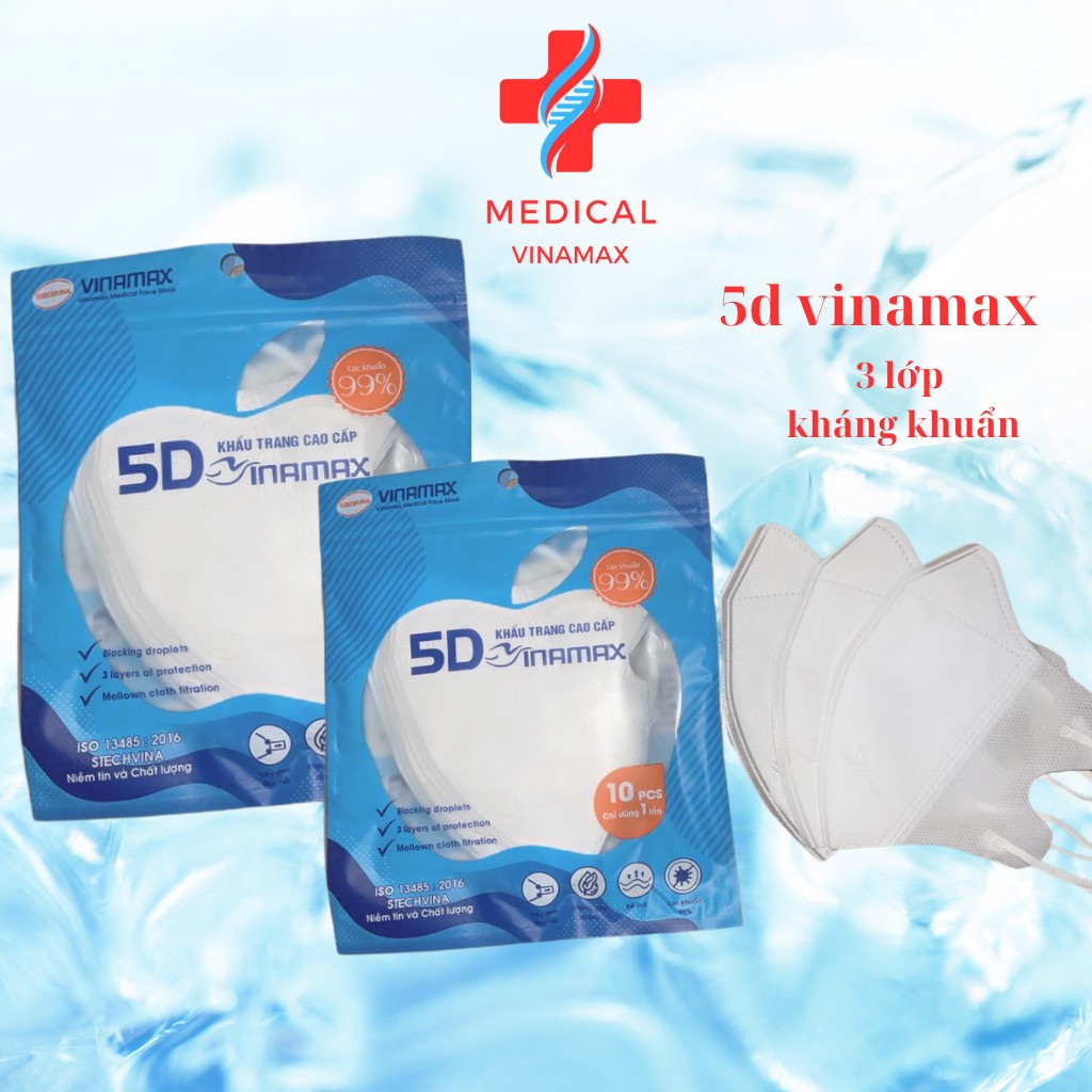 Khẩu trang 5d ( VINMAX CHÍNH HÃNG ( THÙNG 100 CHIẾC )