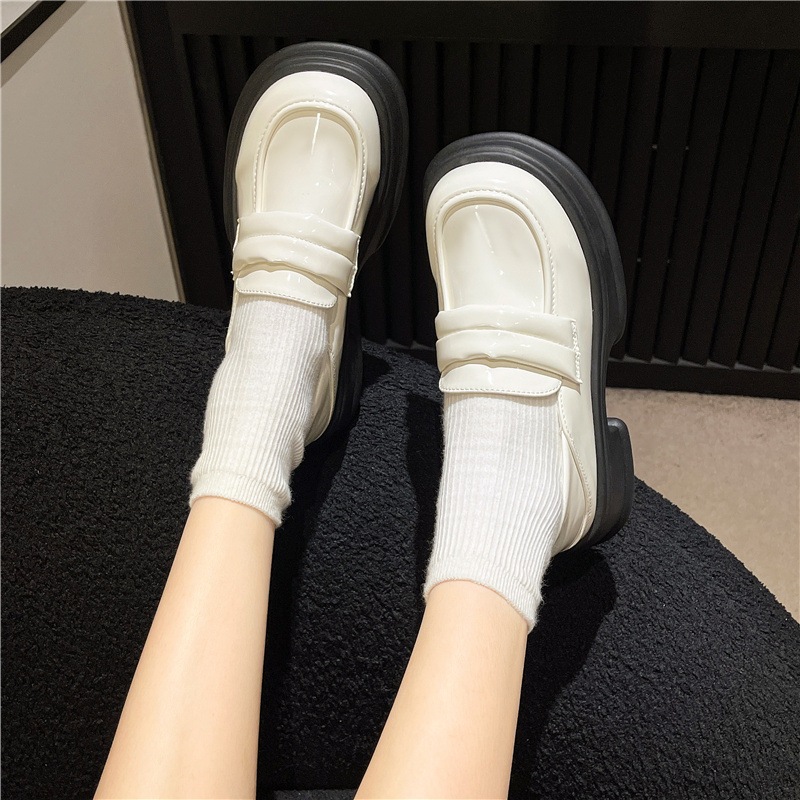 Giày đốc nữ Xuka quai xoắn đế bánh mì, giày oxford chất da mềm phong cách nhật bản