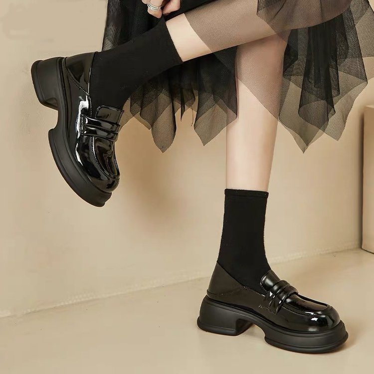 Giày đốc nữ Xuka quai xoắn đế bánh mì, giày oxford chất da mềm phong cách nhật bản