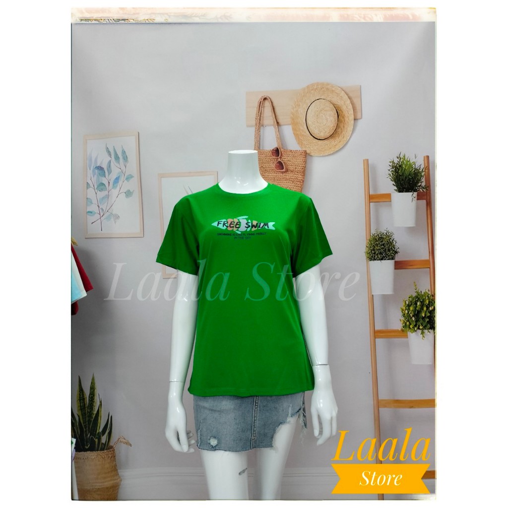 Áo thun nữ cổ tròn form UNISEX in hình cá kute T091